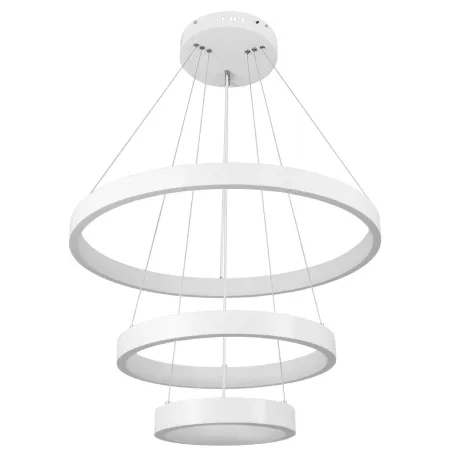 kelvo® NEMESIS  Κρεμαστό Φωτιστικό Οροφής LED 100W 10000lm 180° AC 220-240V IP20 Ρυθμιζόμενο Λευκό CCT με Χειριστήριο από 2700K έως 6000K Dimmable - Lumileds SMD Chip - Λευκό Ματ - Μ60 x Π60 x Υ60cm