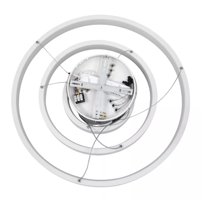 kelvo® NEMESIS  Κρεμαστό Φωτιστικό Οροφής LED 100W 10000lm 180° AC 220-240V IP20 Ρυθμιζόμενο Λευκό CCT με Χειριστήριο από 2700K έως 6000K Dimmable - Lumileds SMD Chip - Λευκό Ματ - Μ60 x Π60 x Υ60cm