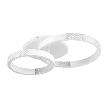 kelvo® DIAMOND  Φωτιστικό Οροφής LED 67W 6700lm 360° AC 220-240V IP20 Ρυθμιζόμενο Λευκό CCT με Χειριστήριο από 2700K έως 6000K Dimmable - Lumileds SMD Chip - Λευκό Ματ - Μ60 x Π40 x Υ14cm