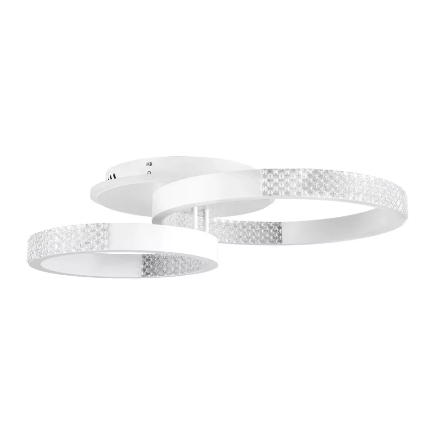 kelvo® DIAMOND  Φωτιστικό Οροφής LED 67W 6700lm 360° AC 220-240V IP20 Ρυθμιζόμενο Λευκό CCT με Χειριστήριο από 2700K έως 6000K Dimmable - Lumileds SMD Chip - Λευκό Ματ - Μ60 x Π40 x Υ14cm