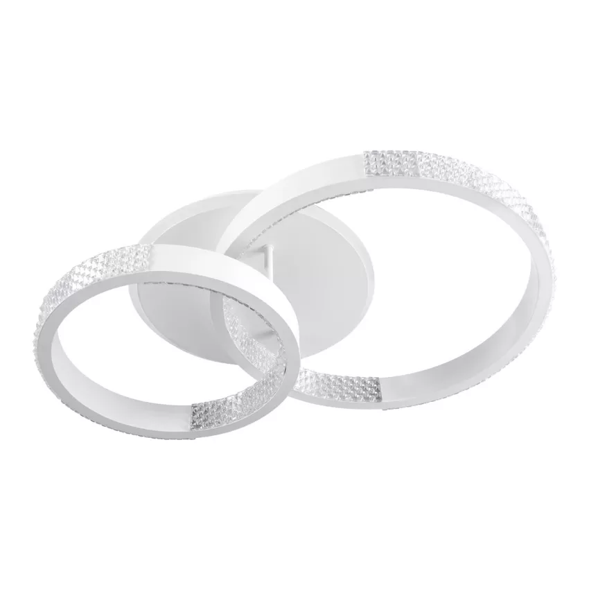 kelvo® DIAMOND  Φωτιστικό Οροφής LED 67W 6700lm 360° AC 220-240V IP20 Ρυθμιζόμενο Λευκό CCT με Χειριστήριο από 2700K έως 6000K Dimmable - Lumileds SMD Chip - Λευκό Ματ - Μ60 x Π40 x Υ14cm