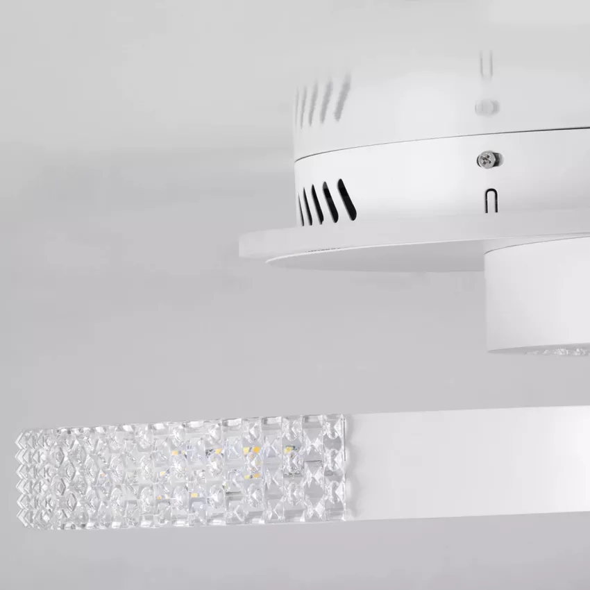 kelvo® DIAMOND  Φωτιστικό Οροφής LED 67W 6700lm 360° AC 220-240V IP20 Ρυθμιζόμενο Λευκό CCT με Χειριστήριο από 2700K έως 6000K Dimmable - Lumileds SMD Chip - Λευκό Ματ - Μ60 x Π40 x Υ14cm