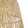 MANILA  Boho Κρεμαστό Φωτιστικό Πλέγμα Μονόφωτο 1 x E27 IP20 Μπέζ Ξύλο - Μ50 x Π50 x Υ70cm
