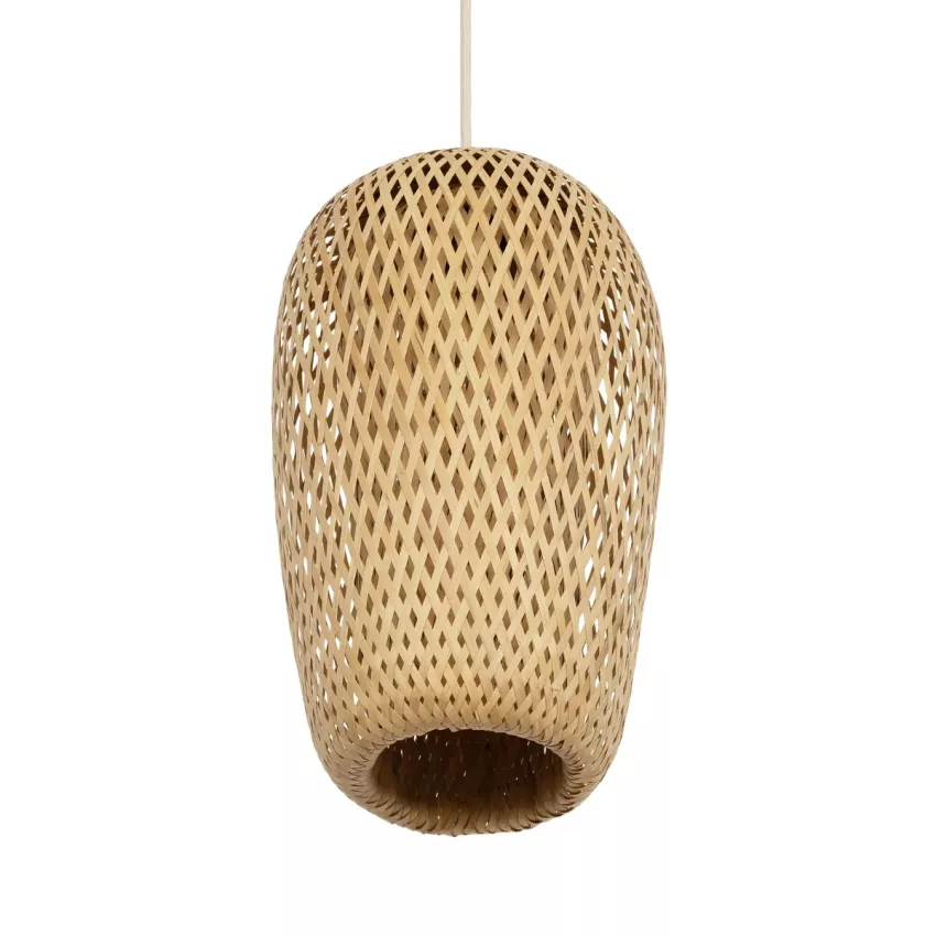 GLOBOSTAR® SAN TROPEZ  Boho Κρεμαστό Φωτιστικό Οροφής με Ντουί 1 x E27 AC 220-240V IP20 - Μπεζ - Μ23 x Π23 x Υ42cm