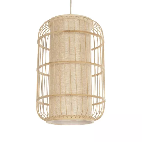 GLOBOSTAR® HIBISCUS  Boho Κρεμαστό Φωτιστικό Οροφής με Ντουί 1 x E27 AC 220-240V IP20 - Μπεζ - Μ25 x Π25 x Υ42cm