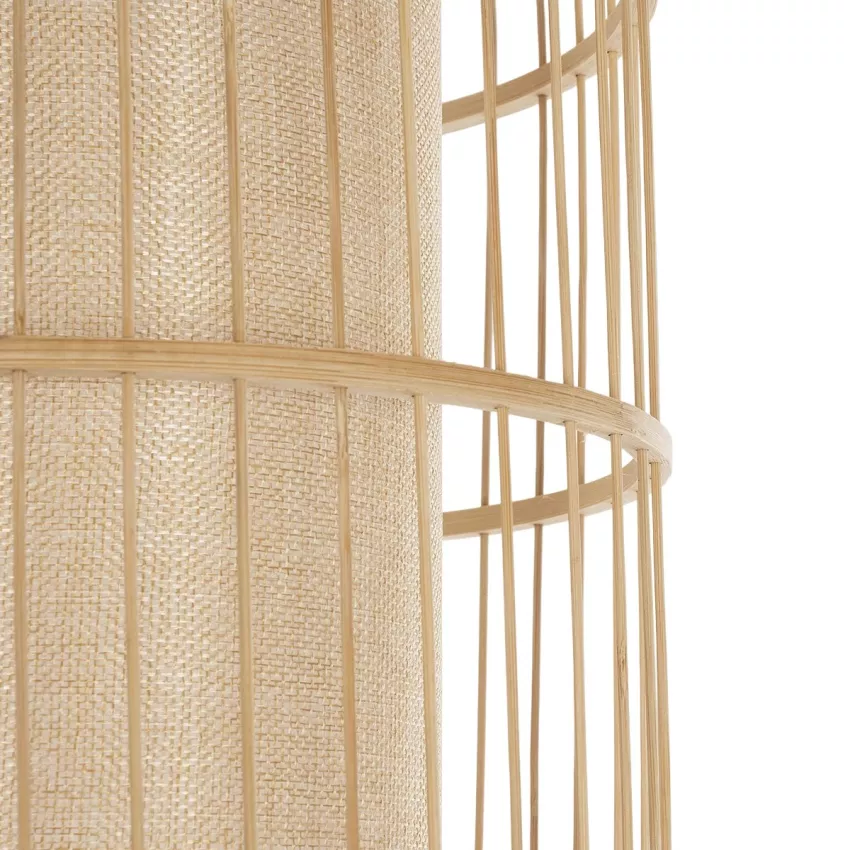 GLOBOSTAR® HIBISCUS  Boho Κρεμαστό Φωτιστικό Οροφής με Ντουί 1 x E27 AC 220-240V IP20 - Μπεζ - Μ25 x Π25 x Υ42cm