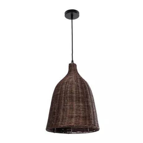 GLOBOSTAR® BAHAMAS  Boho Κρεμαστό Φωτιστικό Οροφής με Ντουί 1 x E27 AC 220-240V IP20 - Καφέ - Μ30 x Π30 x Υ40cm