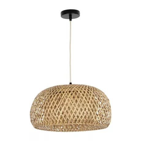 GLOBOSTAR® SAN TROPEZ  Boho Κρεμαστό Φωτιστικό Οροφής με Ντουί 1 x E27 AC 220-240V IP20 - Μπεζ - Μ38 x Π38 x Υ22cm