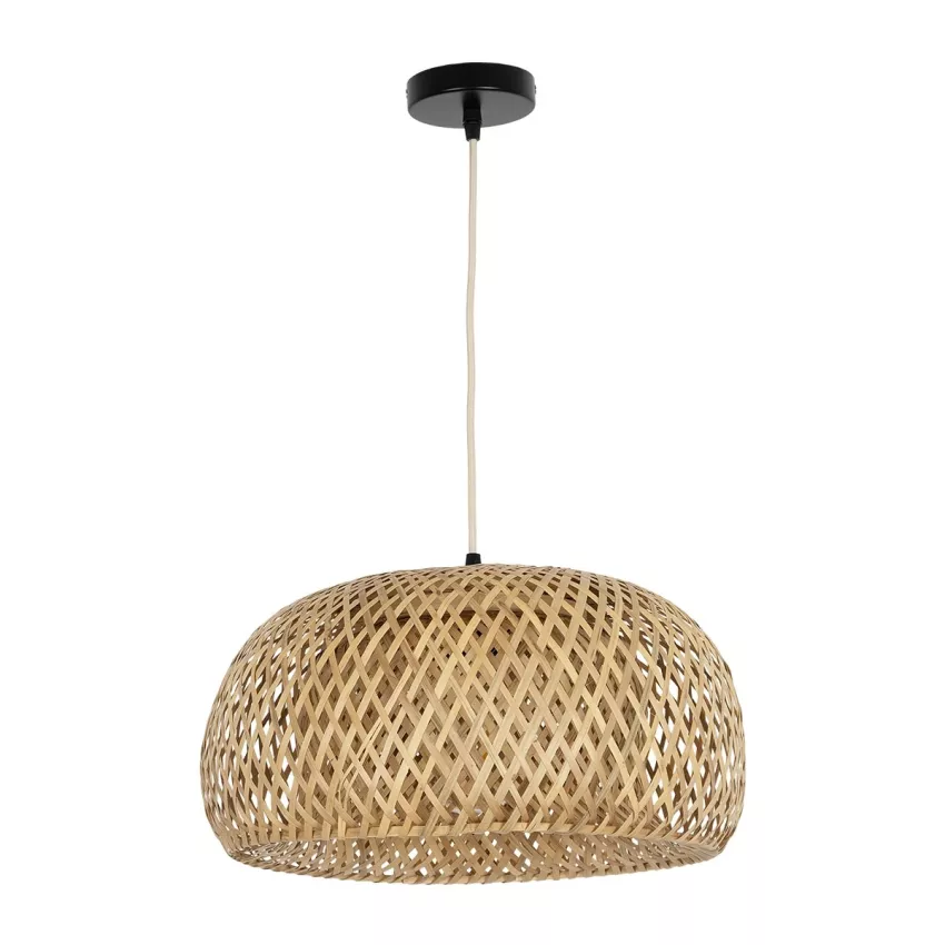 GLOBOSTAR® SAN TROPEZ  Boho Κρεμαστό Φωτιστικό Οροφής με Ντουί 1 x E27 AC 220-240V IP20 - Μπεζ - Μ38 x Π38 x Υ22cm