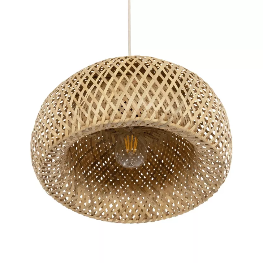GLOBOSTAR® SAN TROPEZ  Boho Κρεμαστό Φωτιστικό Οροφής με Ντουί 1 x E27 AC 220-240V IP20 - Μπεζ - Μ38 x Π38 x Υ22cm
