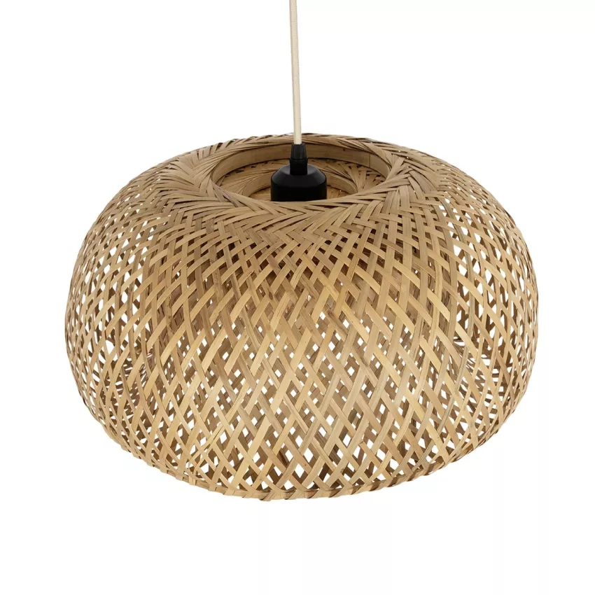 GLOBOSTAR® SAN TROPEZ  Boho Κρεμαστό Φωτιστικό Οροφής με Ντουί 1 x E27 AC 220-240V IP20 - Μπεζ - Μ38 x Π38 x Υ22cm