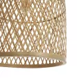 CALERO  Boho Μοντέρνο Κρεμαστό Πλέγμα Μονόφωτο 1 x E27 IP20 Μπεζ Ξύλο - Μ25 x Π25 x Υ50cm