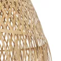 MANILA  Boho Κρεμαστό Φωτιστικό Πλέγμα Μονόφωτο 1 x E27 IP20 Μπεζ Ξύλο - Μ45 x Π45 x Υ60cm
