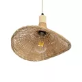 GLOBOSTAR® CUBA  Boho Κρεμαστό Φωτιστικό Οροφής με Ντουί 1 x E27 AC 220-240V IP20 - Μπεζ - Μ33 x Π33 x Υ25cm