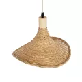 GLOBOSTAR® CUBA  Boho Κρεμαστό Φωτιστικό Οροφής με Ντουί 1 x E27 AC 220-240V IP20 - Μπεζ - Μ33 x Π33 x Υ25cm