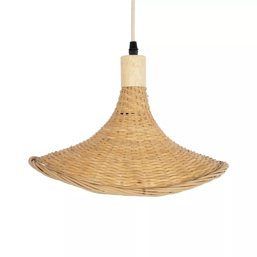 GLOBOSTAR® CUBA  Boho Κρεμαστό Φωτιστικό Οροφής με Ντουί 1 x E27 AC 220-240V IP20 - Μπεζ - Μ33 x Π33 x Υ25cm