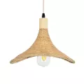 GLOBOSTAR® CUBA  Boho Κρεμαστό Φωτιστικό Οροφής με Ντουί 1 x E27 AC 220-240V IP20 - Μπεζ - Μ33 x Π33 x Υ25cm