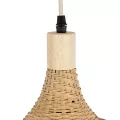 GLOBOSTAR® CUBA  Boho Κρεμαστό Φωτιστικό Οροφής με Ντουί 1 x E27 AC 220-240V IP20 - Μπεζ - Μ33 x Π33 x Υ25cm