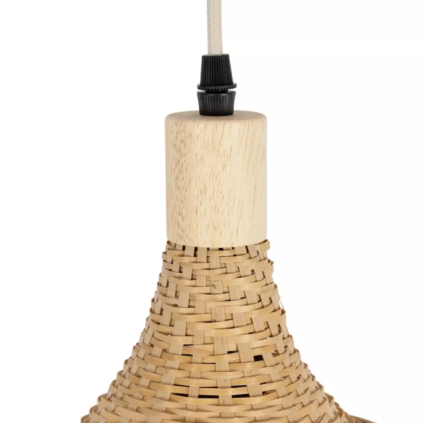 GLOBOSTAR® CUBA  Boho Κρεμαστό Φωτιστικό Οροφής με Ντουί 1 x E27 AC 220-240V IP20 - Μπεζ - Μ33 x Π33 x Υ25cm