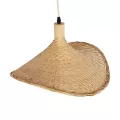 CUBA  Boho Κρεμαστό Φωτιστικό Ανάρτηση Μονόφωτο 1 x E27 IP20 Μπεζ Ξύλο - Μ43 x Π43 x Y30cm