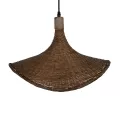 GLOBOSTAR® CUBA  Boho Κρεμαστό Φωτιστικό Οροφής με Ντουί 1 x E27 AC 220-240V IP20 - Καφέ - Μ43 x Π40 x Y28cm