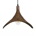 GLOBOSTAR® CUBA  Boho Κρεμαστό Φωτιστικό Οροφής με Ντουί 1 x E27 AC 220-240V IP20 - Καφέ - Μ43 x Π40 x Y28cm