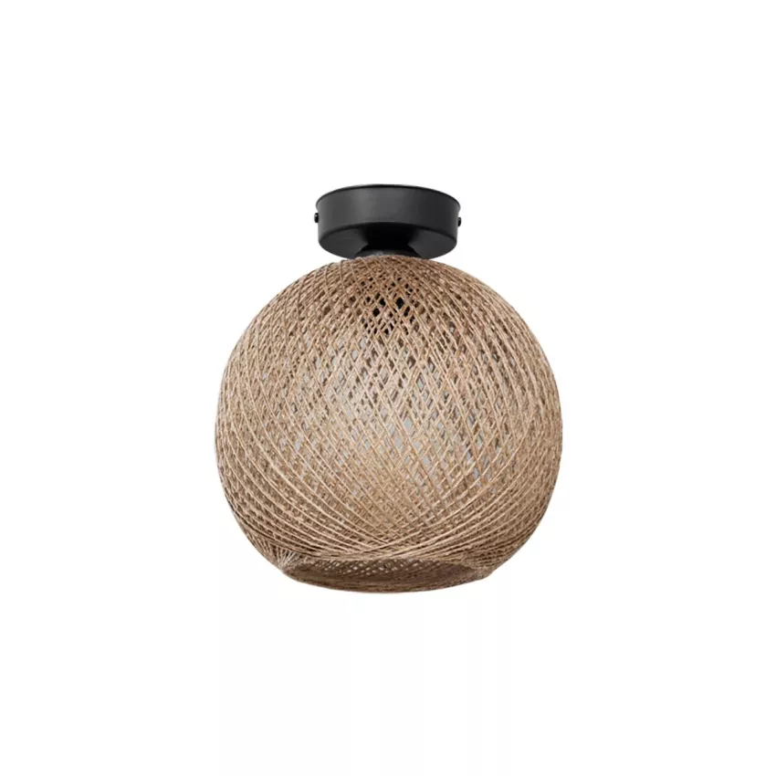 GLOBOSTAR® CORDE  Μοντέρνο Φωτιστικό Οροφής με Ντουί 1 x E27 AC 220-240V IP20 - Μπεζ - Μ25 x Π25 x Υ26cm