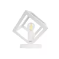 GLOBOSTAR® DISE  Μοντέρνο Επιτραπέζιο Φωτιστικό Πορτατίφ με Ντουί 1 x E27 AC 220-240V IP20 - Λευκό - Μ28 x Π28 x Υ29cm