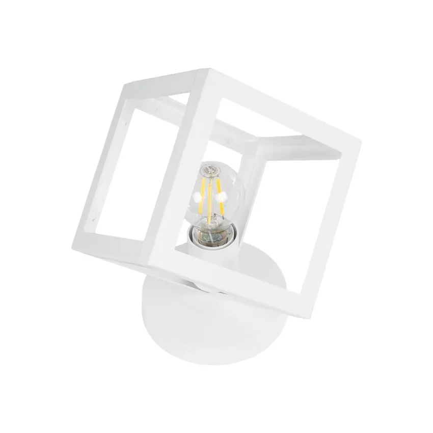 GLOBOSTAR® DISE  Μοντέρνο Επιτραπέζιο Φωτιστικό Πορτατίφ με Ντουί 1 x E27 AC 220-240V IP20 - Λευκό - Μ28 x Π28 x Υ29cm