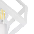 GLOBOSTAR® DISE  Μοντέρνο Επιτραπέζιο Φωτιστικό Πορτατίφ με Ντουί 1 x E27 AC 220-240V IP20 - Λευκό - Μ28 x Π28 x Υ29cm