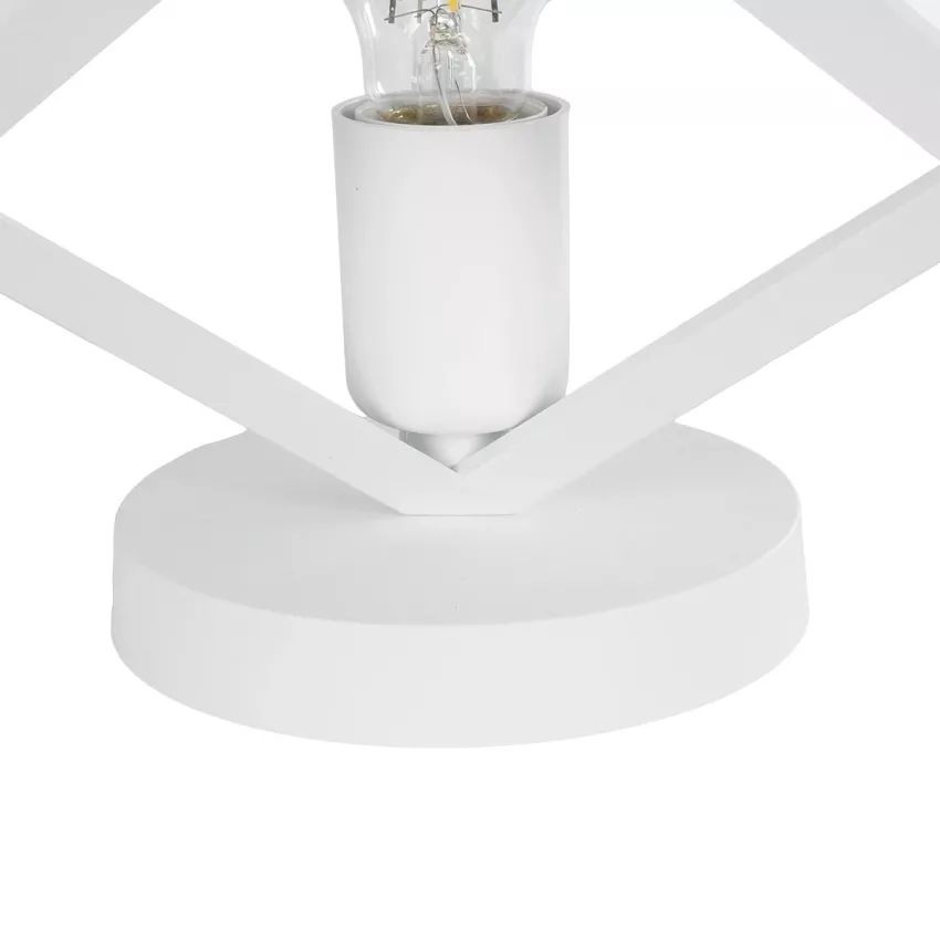 GLOBOSTAR® DISE  Μοντέρνο Επιτραπέζιο Φωτιστικό Πορτατίφ με Ντουί 1 x E27 AC 220-240V IP20 - Λευκό - Μ28 x Π28 x Υ29cm