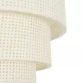 LEVEL  Μοντέρνο Κρεμαστό Φωτιστικό Καπέλο Μονόφωτο 1 x E27 IP20 Λευκό Διάτρητο Ύφασμα - Μ38 x Π38 x Υ30cm