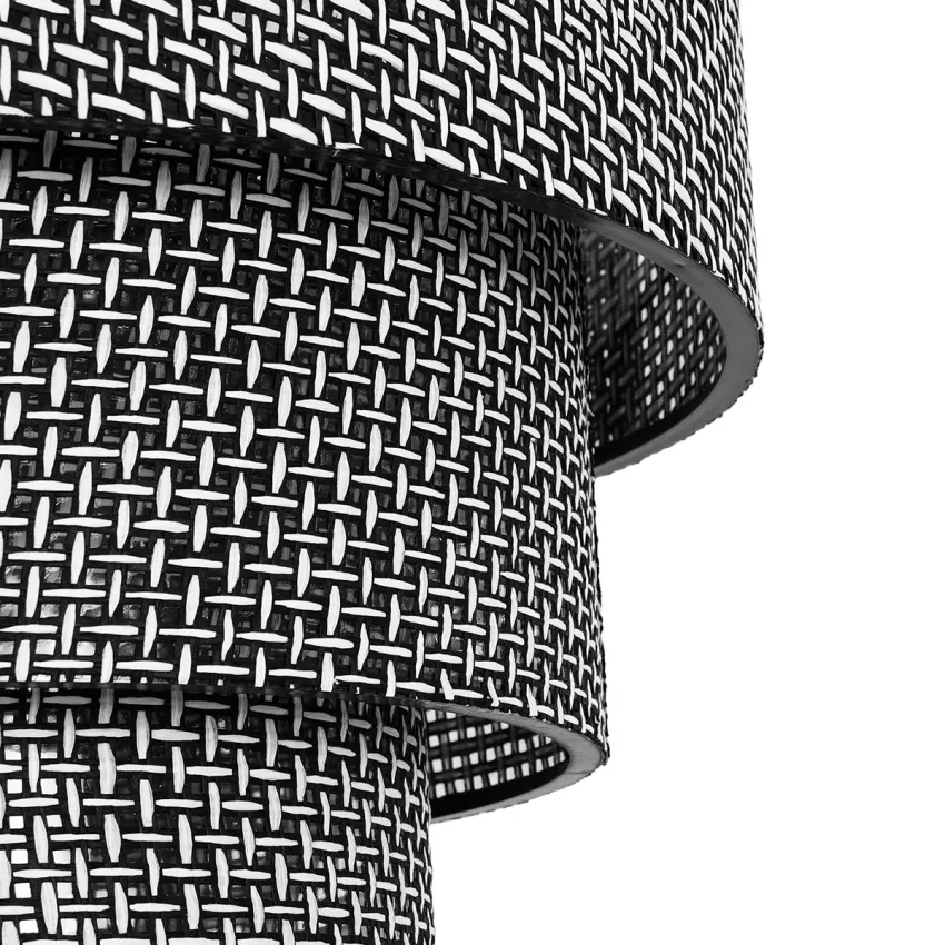 LEVEL  Μοντέρνο Κρεμαστό Φωτιστικό Καπέλο Μονόφωτο 1 x E27 IP20 Γκρι Διάτρητο Ύφασμα - Μ38 x Π38 x Υ30cm