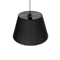 TRIANGLE  Μοντέρνο Κρεμαστό Φωτιστικό Kαπέλο Μονόφωτο 1 x E27 IP20 Μαύρο Ύφασμα - Μ37 x Π37 x Υ70cm