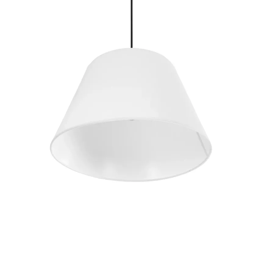 GLOBOSTAR® TRIANGLE  Μοντέρνο Κρεμαστό Φωτιστικό Οροφής με Ντουί 1 x E27 AC 220-240V IP20 - Λευκό - Μ35 x Π35 x Υ24cm