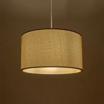 GLOBOSTAR® LOFTY  Μοντέρνο Κρεμαστό Φωτιστικό Οροφής με Ντουί 1 x E27 AC 220-240V IP20 - Μπεζ - Μ37 x Π37 x Υ21cm