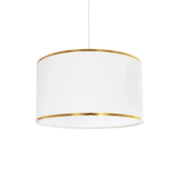 LOFTY  Μοντέρνο Κρεμαστό Φωτιστικό Kαπέλο Μονόφωτο 1 x E27 IP20 Λευκό Ύφασμα - Μ38 x Π38 x Υ70cm