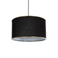 LOFTY  Μοντέρνο Κρεμαστό Φωτιστικό Kαπέλο Μονόφωτο 1 x E27 IP20 Μαύρο Ύφασμα - Μ38 x Π38 x Υ70cm