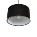 LOFTY  Μοντέρνο Κρεμαστό Φωτιστικό Kαπέλο Μονόφωτο 1 x E27 IP20 Μαύρο Ύφασμα - Μ38 x Π38 x Υ70cm