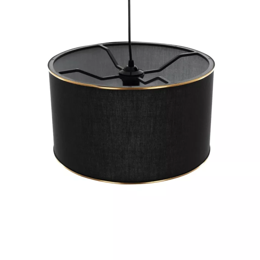 LOFTY  Μοντέρνο Κρεμαστό Φωτιστικό Kαπέλο Μονόφωτο 1 x E27 IP20 Μαύρο Ύφασμα - Μ38 x Π38 x Υ70cm