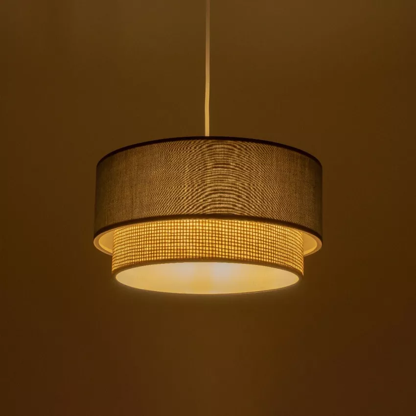 GLOBOSTAR® BIGGIE  Μοντέρνο Κρεμαστό Φωτιστικό Οροφής με Ντουί 1 x E27 AC 220-240V IP20 - Μπλε & Μπεζ - Μ30 x Π30 x Υ16cm