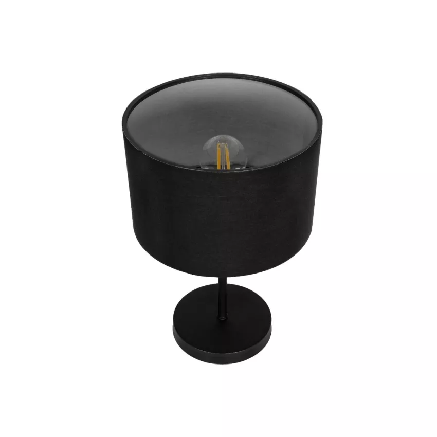 GLOBOSTAR® STRING  Μοντέρνο Επιτραπέζιο Φωτιστικό Πορτατίφ με Ντουί 1 x E27 AC 220-240V IP20 - Μαύρο - Μ24 x Π24 x Υ37cm