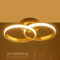 CORA  Φωτιστικό Οροφής Design LED CCT 18W 2160lm 300° AC 220-240V - Εναλλαγή Φωτισμού μέσω Διακόπτη On/Off All In One Ψυχρό 6000k+Φυσικό 4500k+Θερμό 2700k Μ36 x Π20.5 x Υ7cm - Χρυσό Βούρτσας
