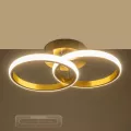 CORA  Φωτιστικό Οροφής Design LED CCT 18W 2160lm 300° AC 220-240V - Εναλλαγή Φωτισμού μέσω Διακόπτη On/Off All In One Ψυχρό 6000k+Φυσικό 4500k+Θερμό 2700k Μ36 x Π20.5 x Υ7cm - Χρυσό Βούρτσας
