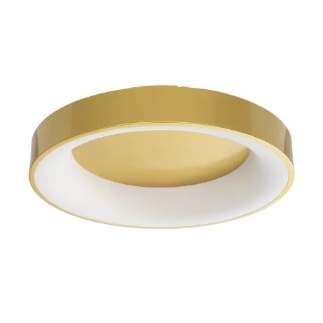 GLOBOSTAR® SALEM  Μοντέρνο Φωτιστικό Οροφής LED 75W 8625lm 120° AC 220-240V IP20 Ρυθμιζόμενο Λευκό CCT με Χειριστήριο από 2700K έως 6000K Dimmable - Lumileds SMD Chip - Χρυσό - Μ45 x Π45 x Υ8.5cm