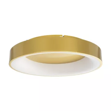 GLOBOSTAR® SALEM  Μοντέρνο Φωτιστικό Οροφής LED 75W 8625lm 120° AC 220-240V IP20 Ρυθμιζόμενο Λευκό CCT με Χειριστήριο από 2700K έως 6000K Dimmable - Lumileds SMD Chip - Χρυσό - Μ45 x Π45 x Υ8.5cm