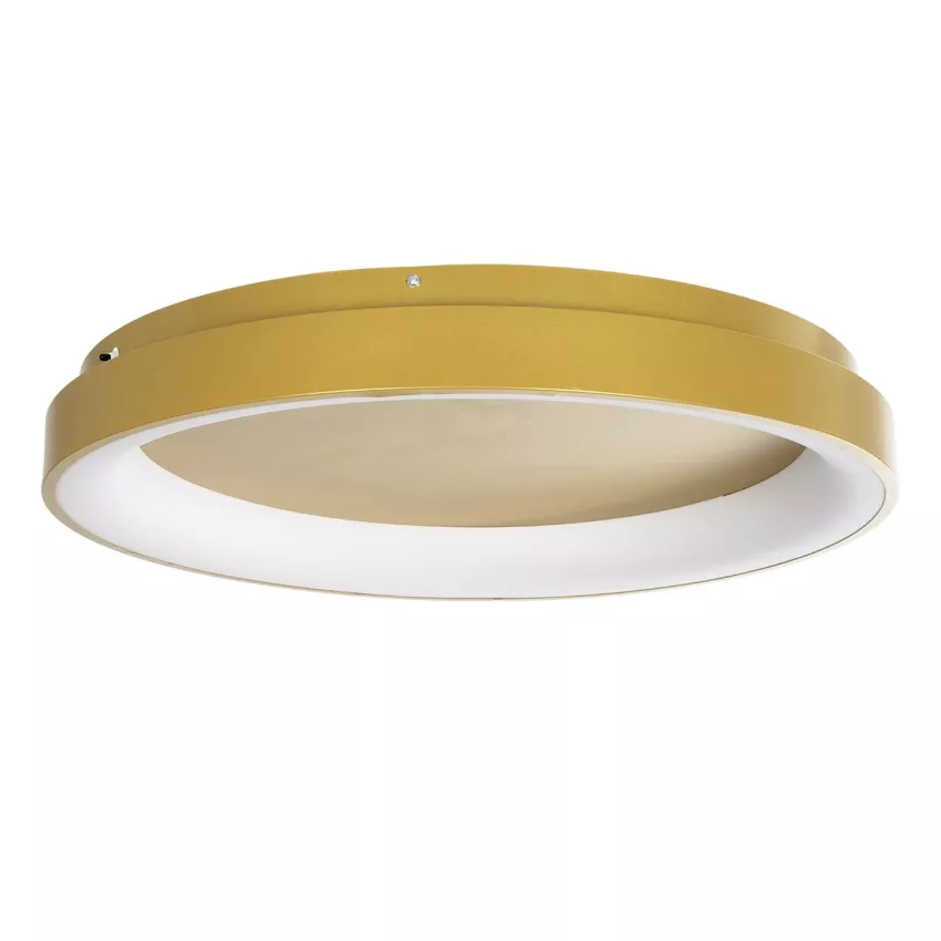 SALEM  Πλαφονιέρα Οροφής Δαχτυλίδι-Κύκλος LED CCT 105W 12075lm 120° AC 220-240V - Εναλλαγή Φωτισμού μέσω Τηλεχειριστηρίου All In One Ψυχρό 6000k+Φυσικό 4500k+Θερμό 2700k Dimmable Φ60cm - Χρυσό Σαμπανιζέ