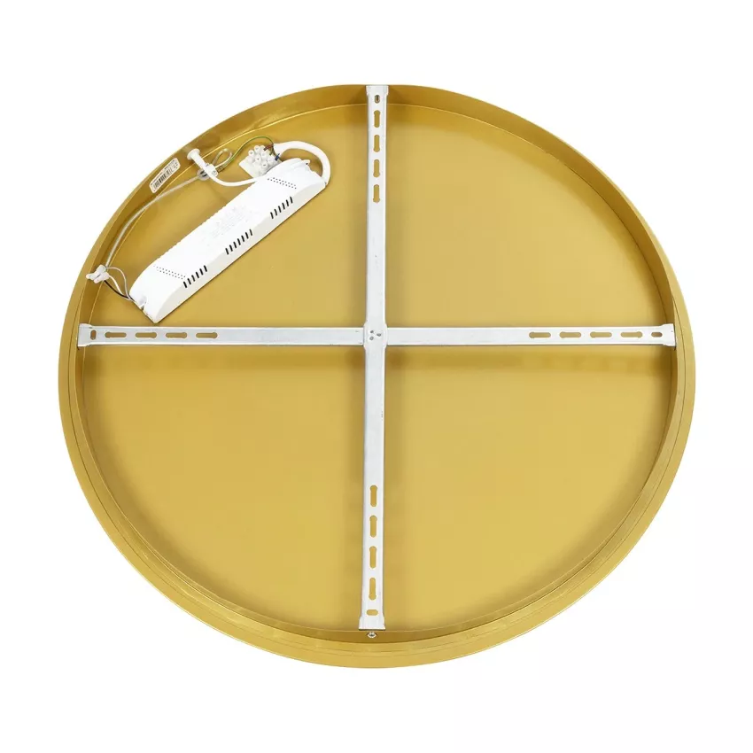 SALEM  Πλαφονιέρα Οροφής Δαχτυλίδι-Κύκλος LED CCT 105W 12075lm 120° AC 220-240V - Εναλλαγή Φωτισμού μέσω Τηλεχειριστηρίου All In One Ψυχρό 6000k+Φυσικό 4500k+Θερμό 2700k Dimmable Φ60cm - Χρυσό Σαμπανιζέ