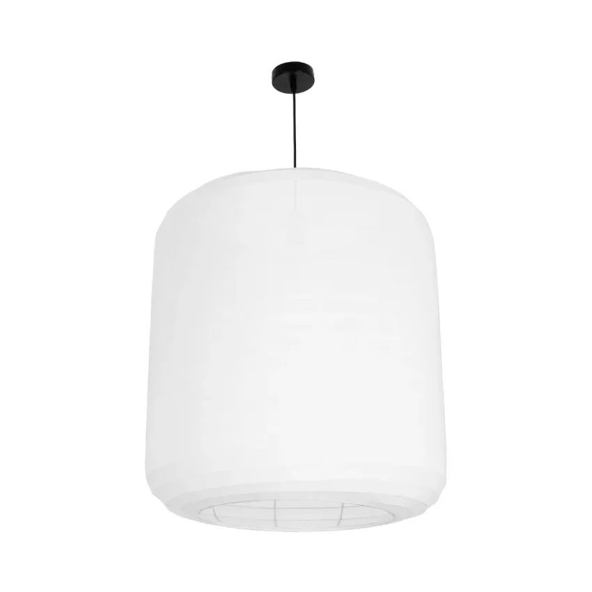 GLOBOSTAR® ROMINA  Μοντέρνο Κρεμαστό Φωτιστικό Οροφής με Ντουί 1 x E27 AC 220-240V IP20 - Λευκό - Μ60 x Π60 x Υ65cm