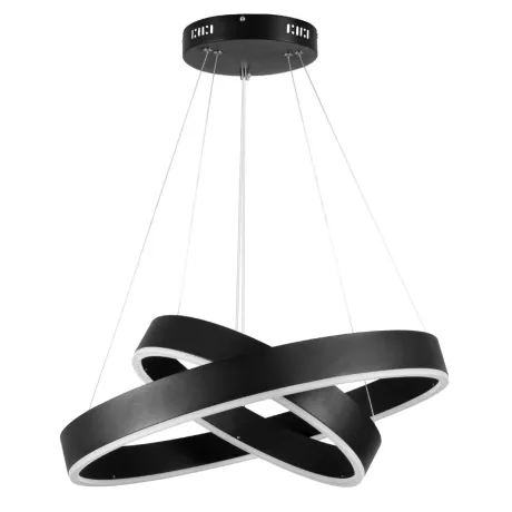 kelvo® VENOM  Κρεμαστό Φωτιστικό Οροφής LED 75W 7500lm 120° AC 220-240V IP20 Ρυθμιζόμενο Λευκό CCT με Χειριστήριο από 2700K έως 6000K Dimmable - Lumileds SMD Chip - Μαύρο Ματ - Μ60 x Π60 x Υ40cm
